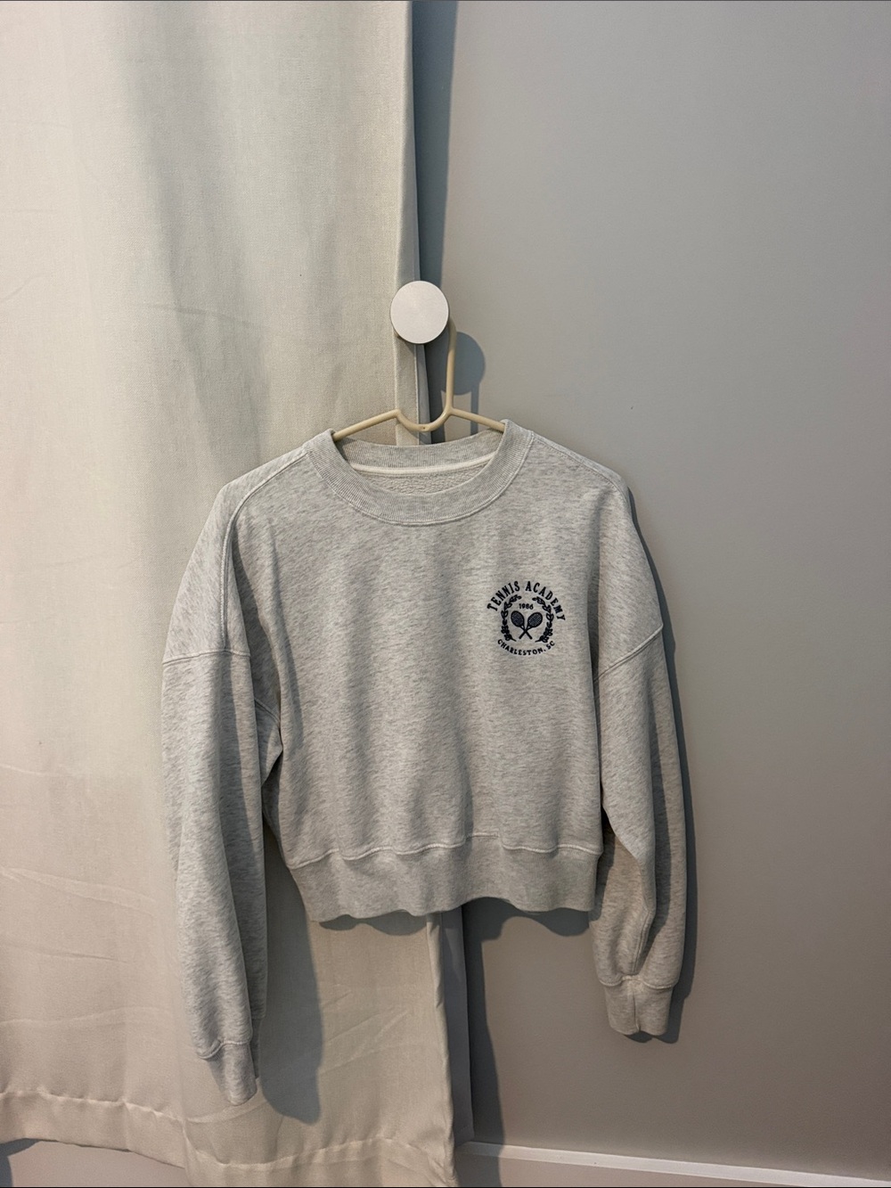 Women's Grey Crewneck Sweatshirt - Tennis Academy